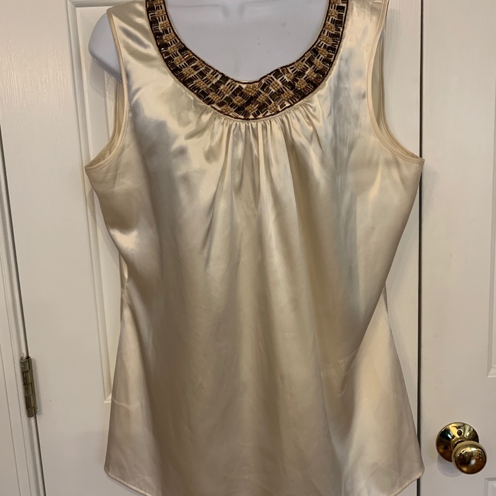 CHICO’s Jeweled Sleeveless Blouse - Sz 3 - Picture 2 of 4